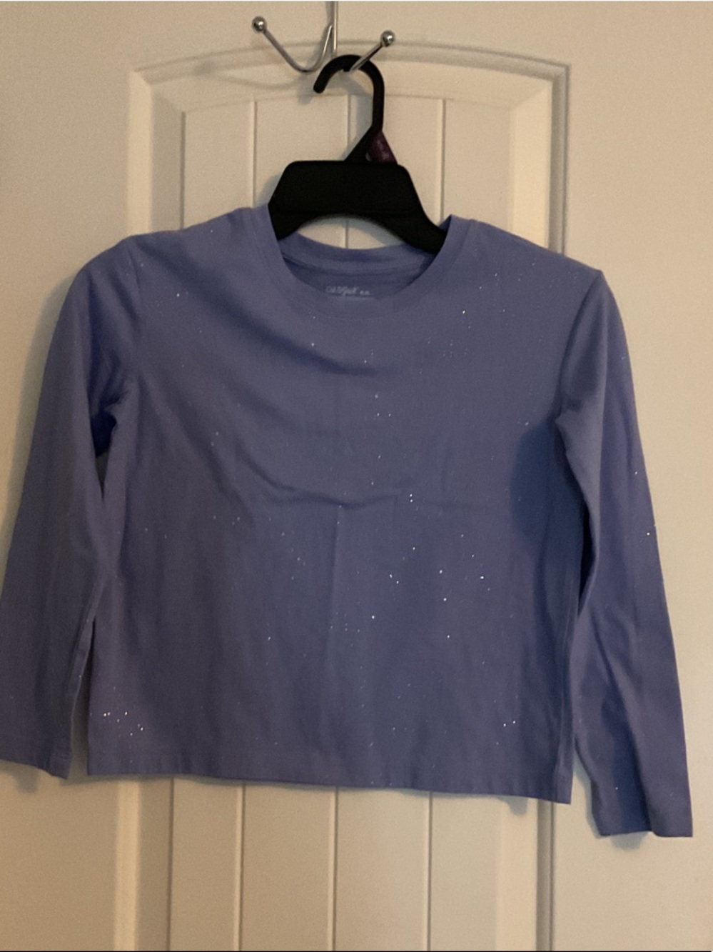 Cat & Jack Lavender Long Sleeve Tee with Sparkle